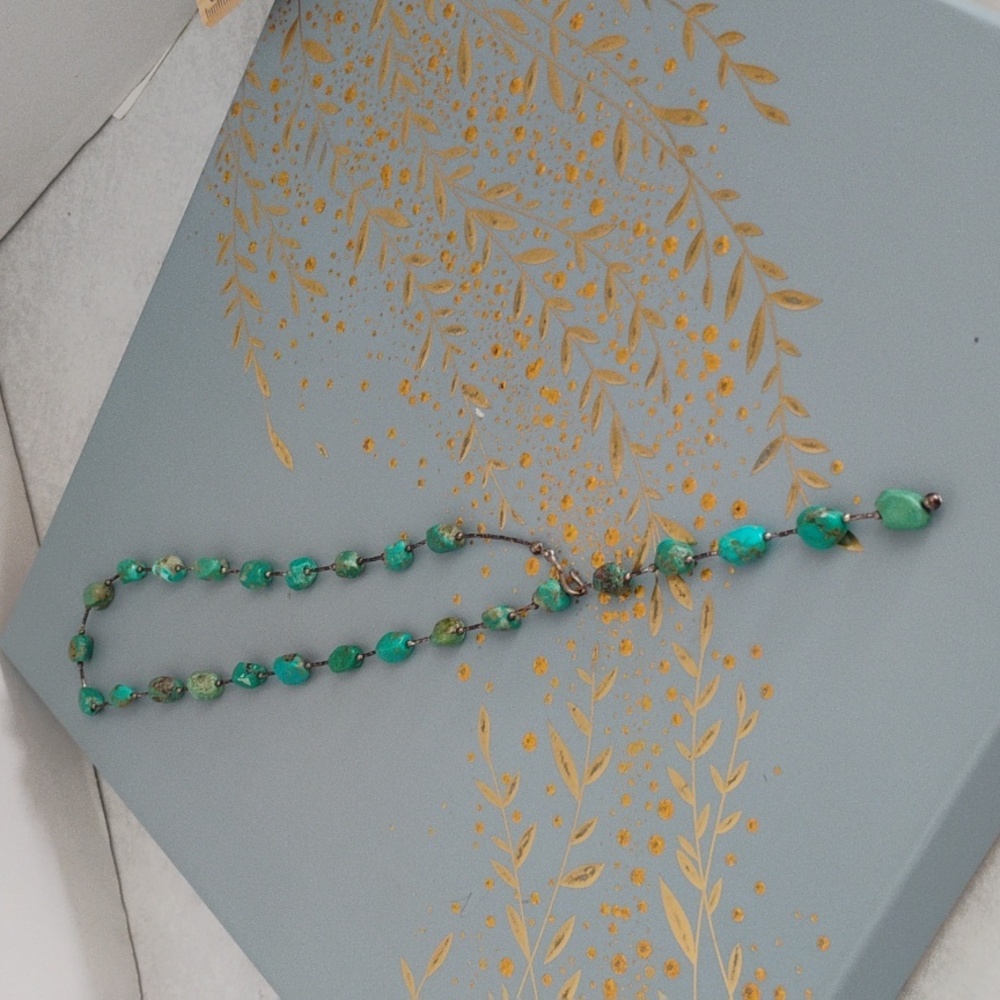 Native American sterling silver turquoise necklace - Picture 10 of 13